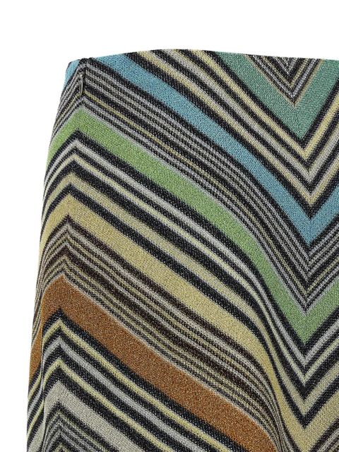 Missoni geometric-pattern lamé-thread A-line mini skirt - Multicolour