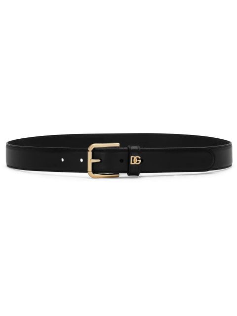 Dolce & Gabbana DG-plaque leather belt - Black - zdjęcie produktu nr 1