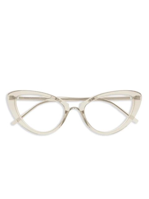 Saint Laurent Eyewear cat-eye frame glasses - Neutrals - zdjęcie produktu nr 1