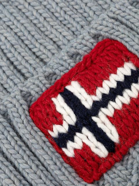 Napapijri czapka z domieszką wełny Semiury 5 kolor szary NP0A4GKBI841