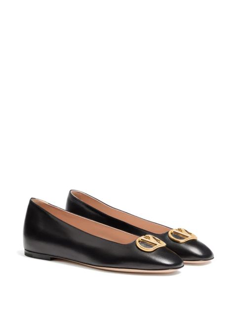 Valentino Garavani VLogo Signature Ballerina in Nappa - Black - zdjęcie produktu nr 2