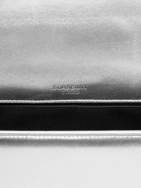 Burberry Small Lola quilted metallic leather bag - Silver