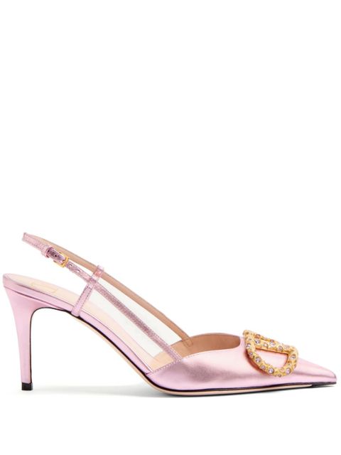 Valentino Garavani 80mm VLogo Signature slingback pumps - Pink