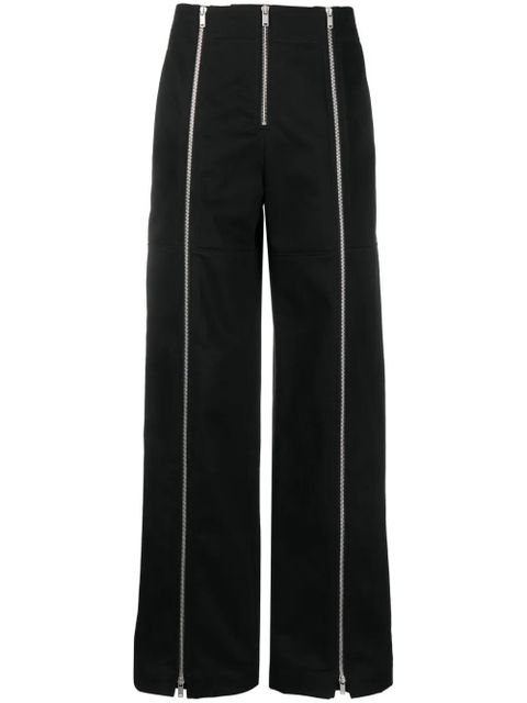 Jil Sander zip-up wide-leg trousers - Black - zdjęcie produktu nr 1