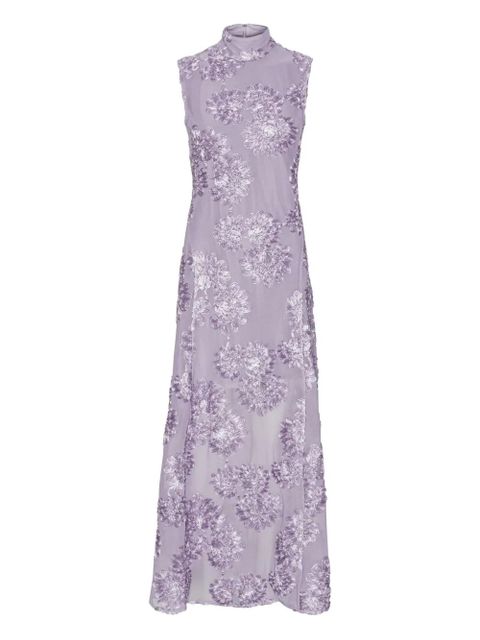 ROTATE BIRGER CHRISTENSEN floral-mesh maxi dress - Purple - zdjęcie produktu nr 1
