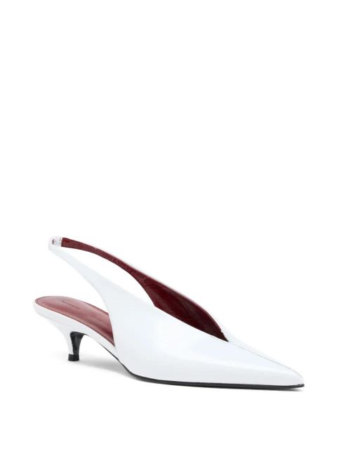 Proenza Schouler 40mm leather heeled pumps - White - zdjęcie produktu nr 2