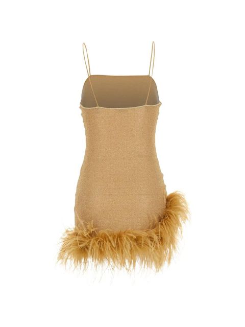 Oséree Lumière Plumage sleeveless mini dress - Gold - zdjęcie produktu nr 1
