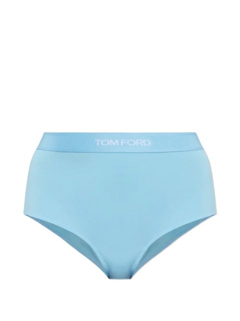 TOM FORD logo-trim briefs - Blue - zdjęcie produktu nr 1
