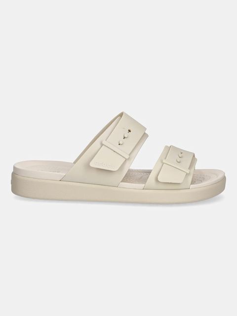 Crocs klapki Brooklyn Buckle Low damskie kolor zielony 211215
