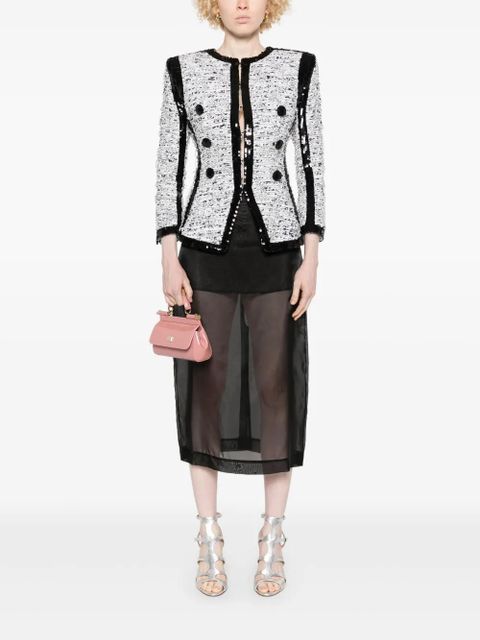 Balmain glitter-detail jacket - White - zdjęcie produktu nr 2