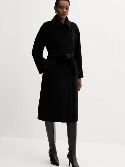 Marella płaszcz wełniany kolor czarny 2523016142200