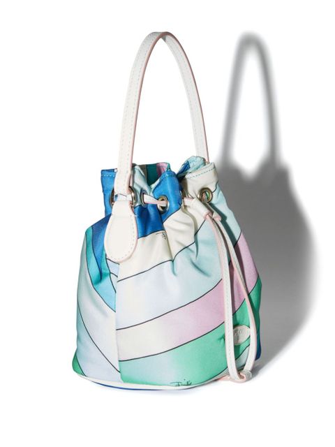 PUCCI Yummy striped bucket bag - Blue