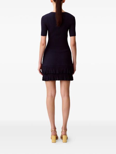Claudie Pierlot ruffled mini dress - Blue