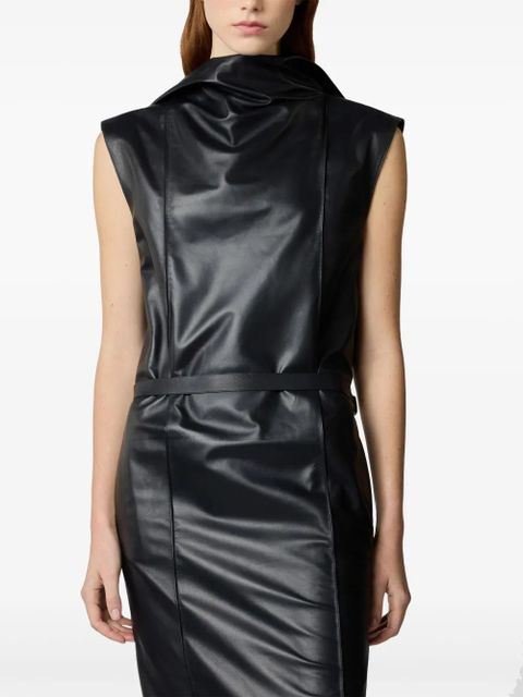 Tod's leather midi dress - Black