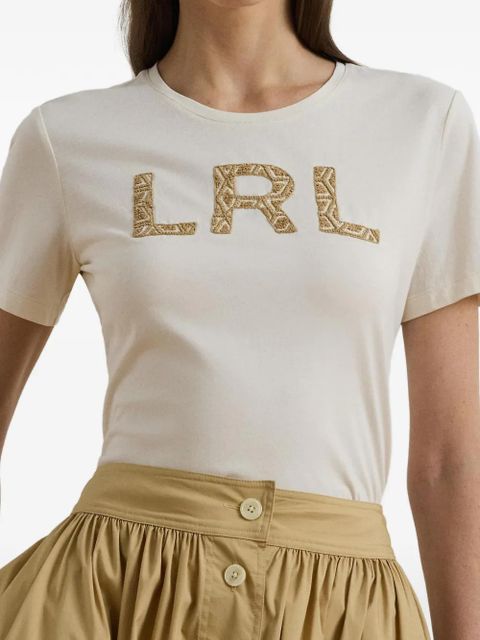 Lauren Ralph Lauren LRL logo-embroidered T-shirt - Neutrals
