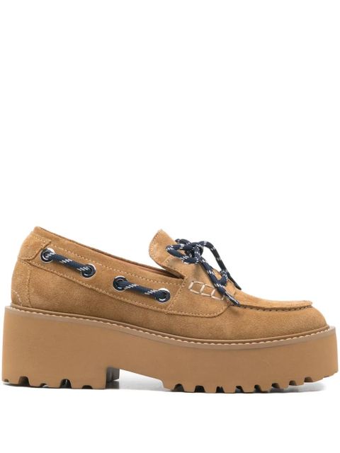 Maje platform boat shoes - Brown - zdjęcie produktu nr 1