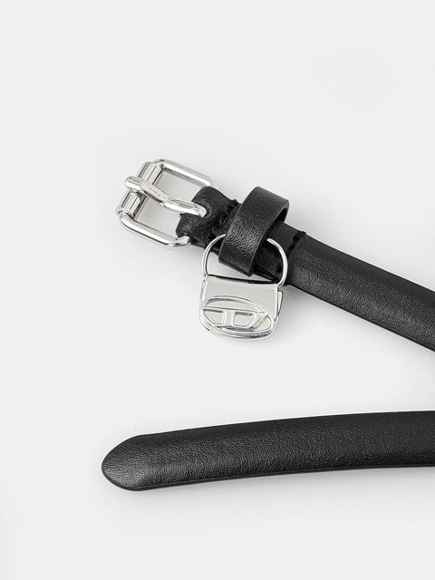 Diesel pasek skórzany DIESEL LOGO B-CHARM HIP damski kolor czarny X09973.PR227 - zdjęcie produktu nr 2