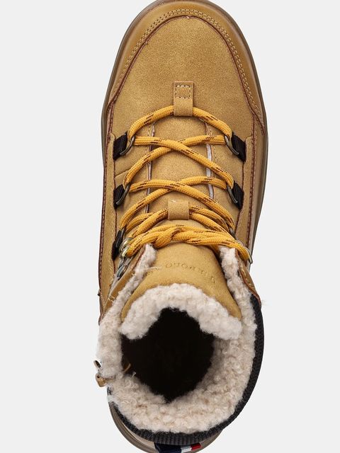 U.S. Polo Assn. botki ICY007 damskie kolor żółty na płaskim obcasie ocieplone ICY007W/EUH1 - zdjęcie produktu nr 2