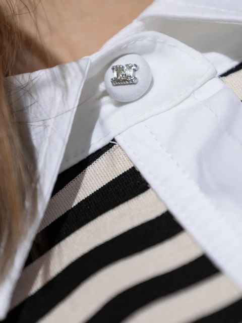 Max Mara striped short-sleeved shirt - Black