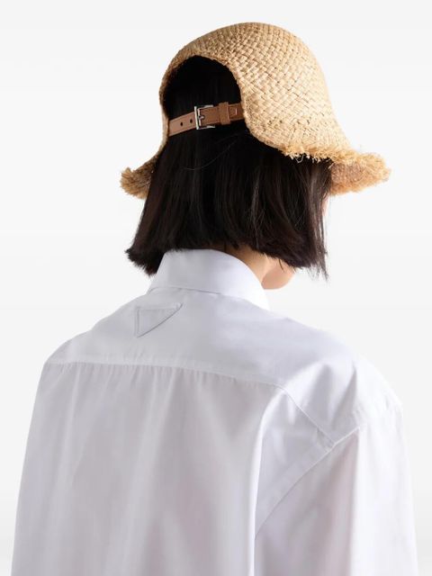 Prada embroidered poplin shirt - White