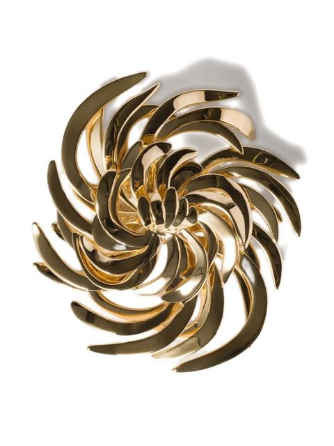 Miu Miu swirl brooch - Gold