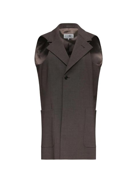 MM6 Maison Margiela sleeveless waistcoat - Brown - zdjęcie produktu nr 1