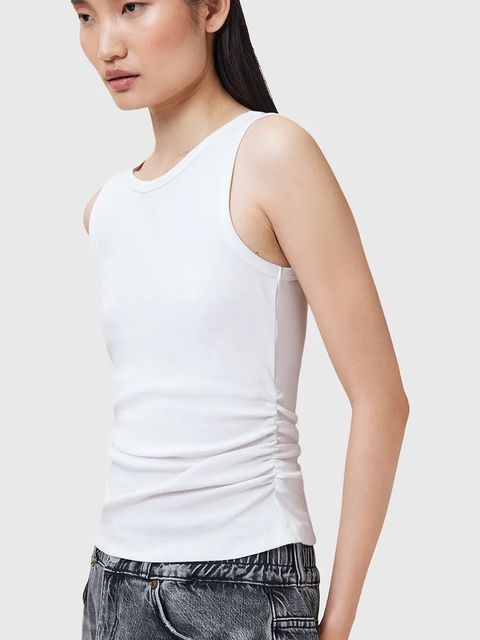 AllSaints top bawełniany KATARINA damskie kolor biały W192JC