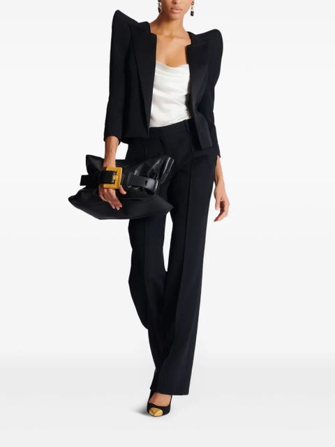 Balmain draped satin top - White