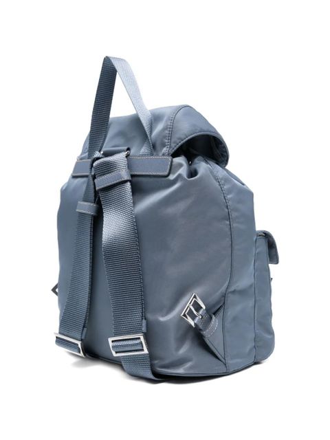 Prada logo-plaque backpack - Blue