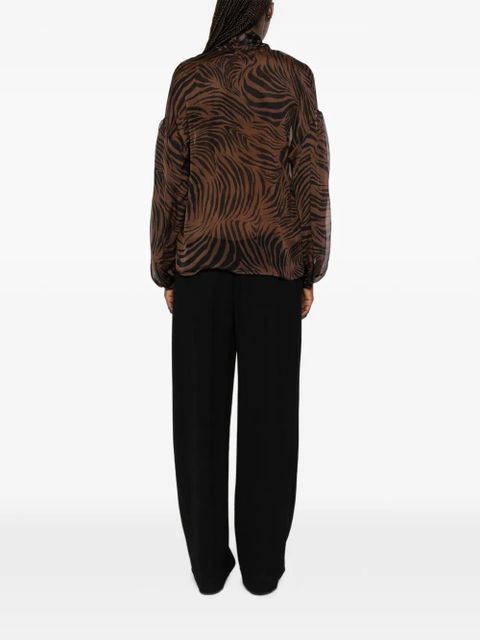 Max Mara satin-finish shirt - Brown