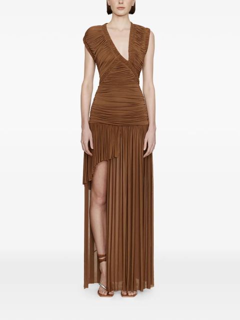 Christopher Esber Theron draped maxi dress - Brown - zdjęcie produktu nr 1