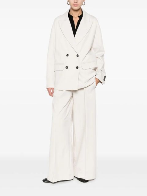 SOLOTRE elasticated-waistband trousers - White