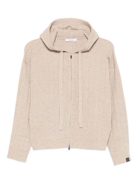 Max Mara ribbed knit hoodie - Neutrals - zdjęcie produktu nr 1