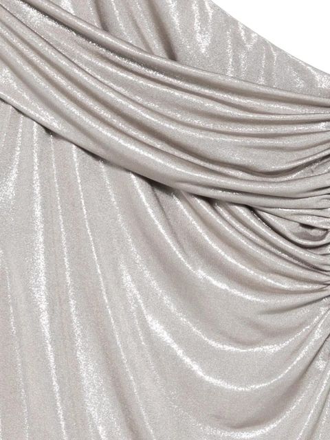 Lauren Ralph Lauren one-shoulder ruched mini dress - Silver