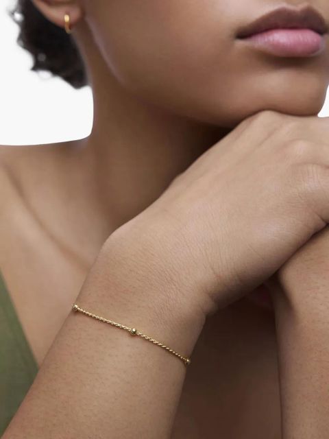 Monica Vinader beaded rope-chain bracelet - Gold