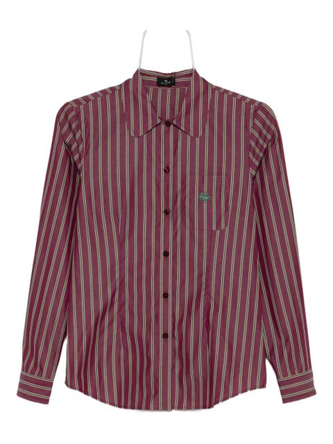 ETRO striped long-sleeve shirt - Red