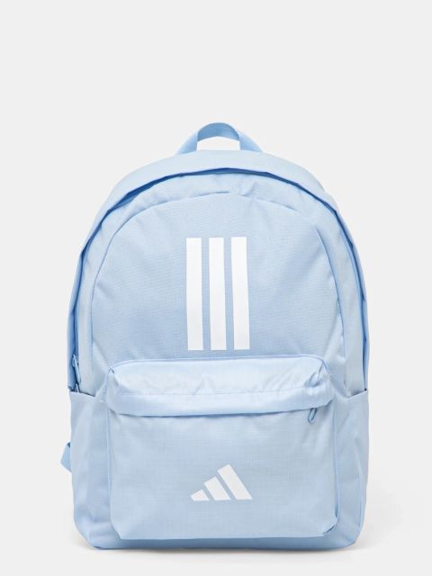 adidas plecak CLSC BARS 3S kolor niebieski duży z nadrukiem IS7045