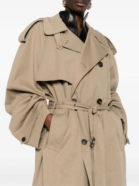 Balenciaga belted double-breasted trench coat - Neutrals