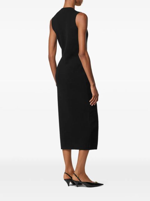 Versace button-fastening midi dress - Black