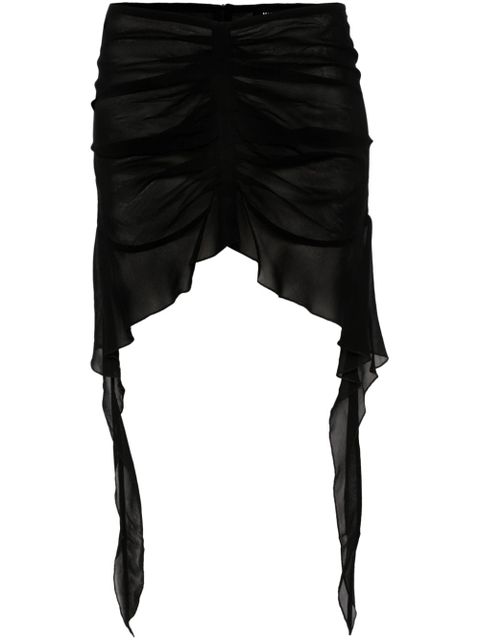 MISBHV ruffled chiffon mini skirt - Black