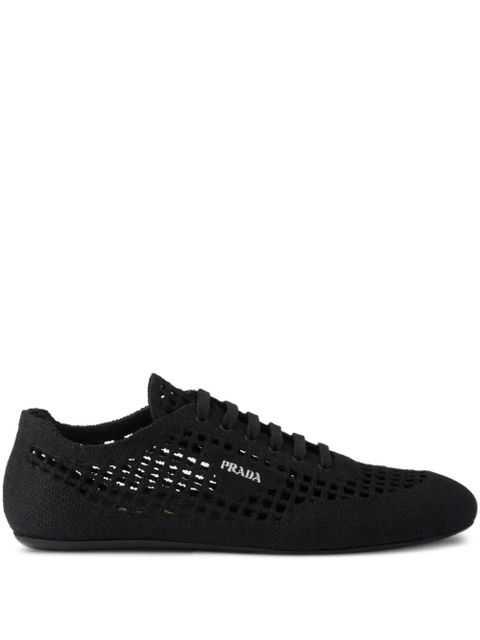 Prada round-toe lace-up sneakers - Black - zdjęcie produktu nr 1