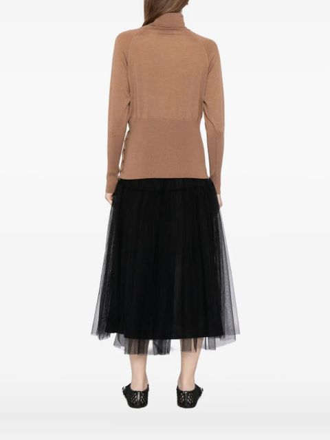 Simone Rocha fitted high-neck top - Brown - zdjęcie produktu nr 2