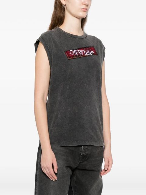 Off-White logo patched bookish T-shirt - Grey