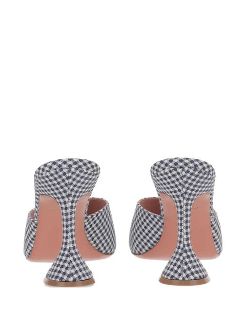 Amina Muaddi Lupita gingham-pattern sandals - Blue