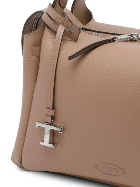 Tod's boston double handle clutch bag - Neutrals