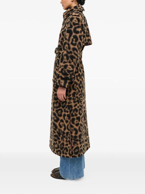 Simkhai Rumi belted leopard coat - Brown