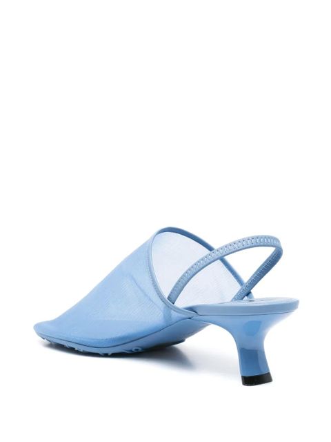 LOEWE 50mm Petal mules - Blue - zdjęcie produktu nr 2
