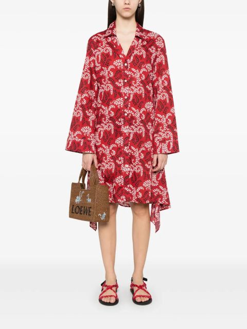 Lanvin printed midi dress - Red