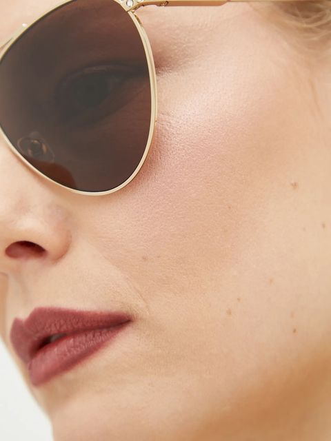 Jimmy Choo okulary przeciwsłoneczne damskie kolor złoty 0JC4002B