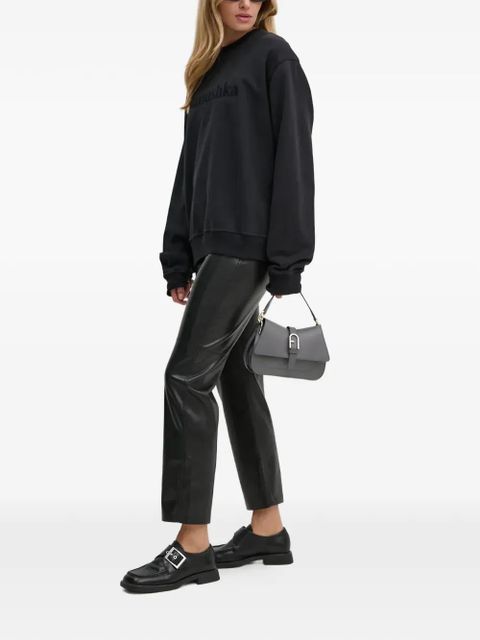 Nanushka embossed crew neck T-shirt - Black - zdjęcie produktu nr 2